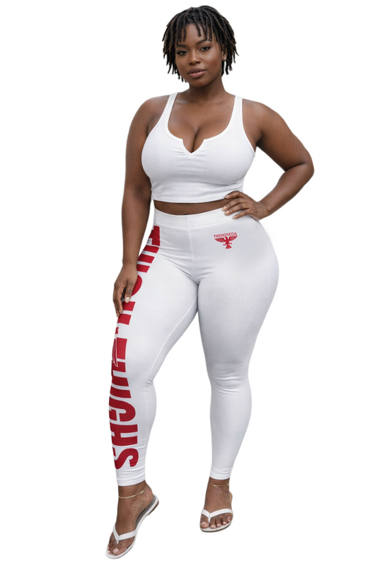 Thick thighs Leggings (Wh/Rd)