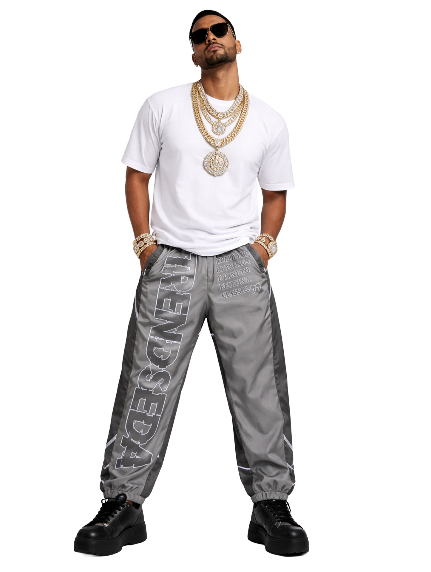 Grayscale track pants